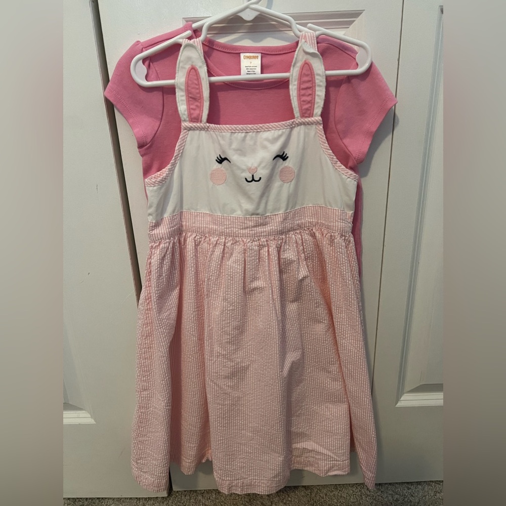 Gymboree Bunny Dress (with matching T-shirt) (girl’s size 7)